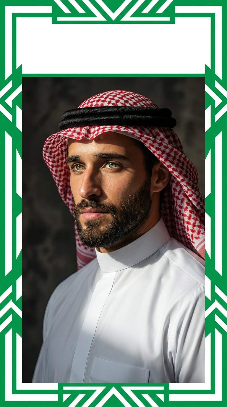 Saudi short-form video cover portrait prompt