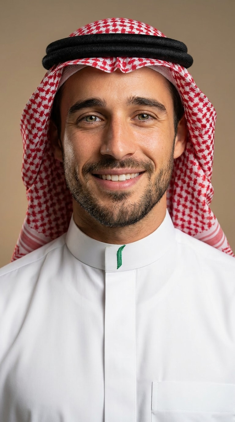 Saudi square profile picture prompt