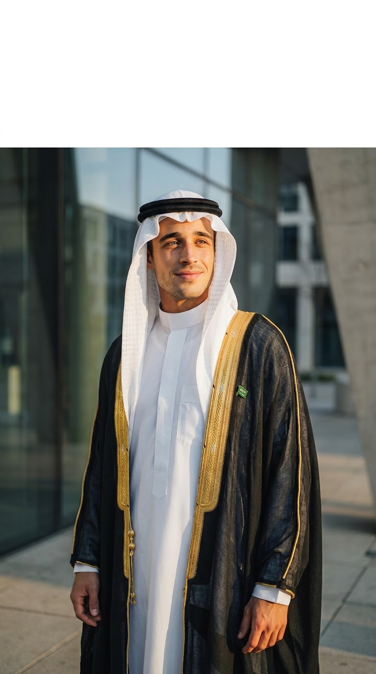 Saudi founder portrait AI prompt
