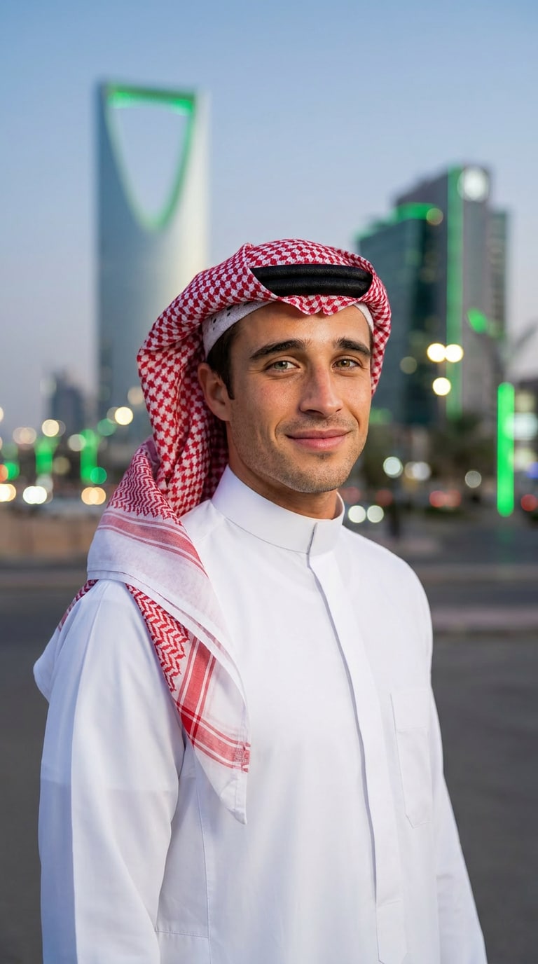 Diriyah heritage Saudi AI portrait