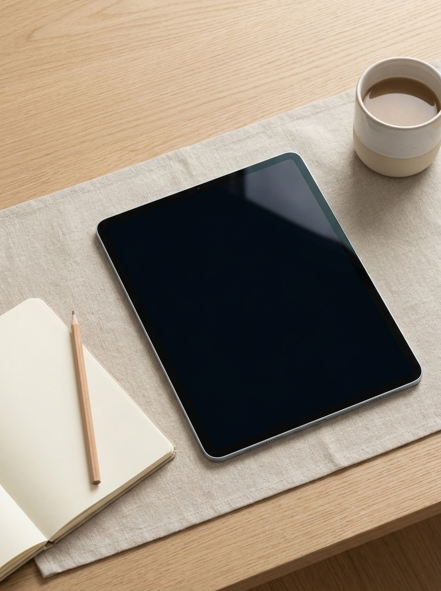 Scandinavian Desk Flat Lay