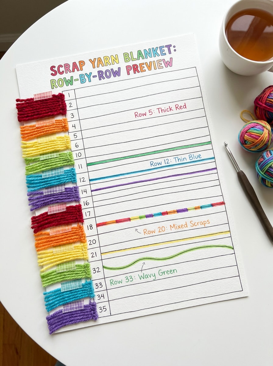 Scrap Yarn Random Stripes