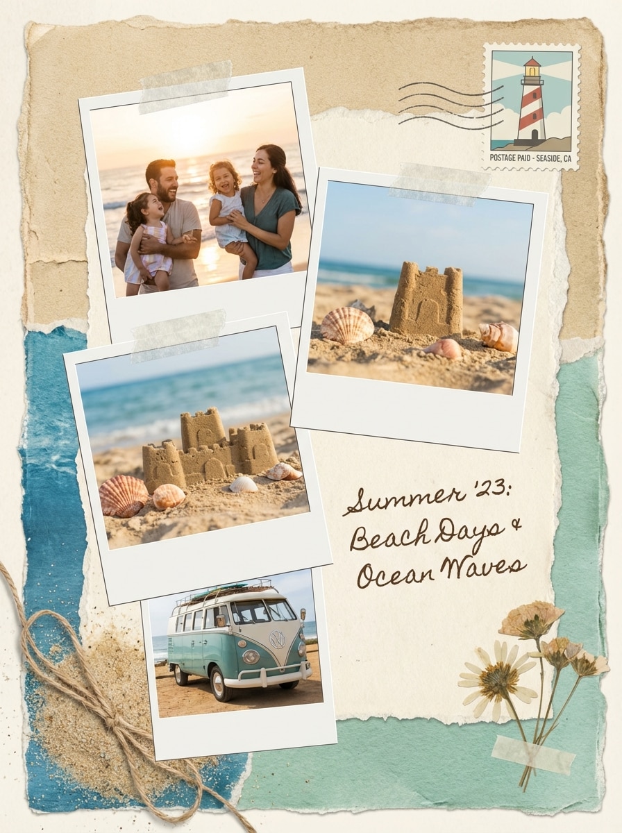 Scrapbook Memory Postcard