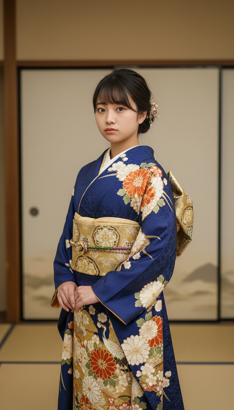 振袖の色味を上品に整える成人式写真加工