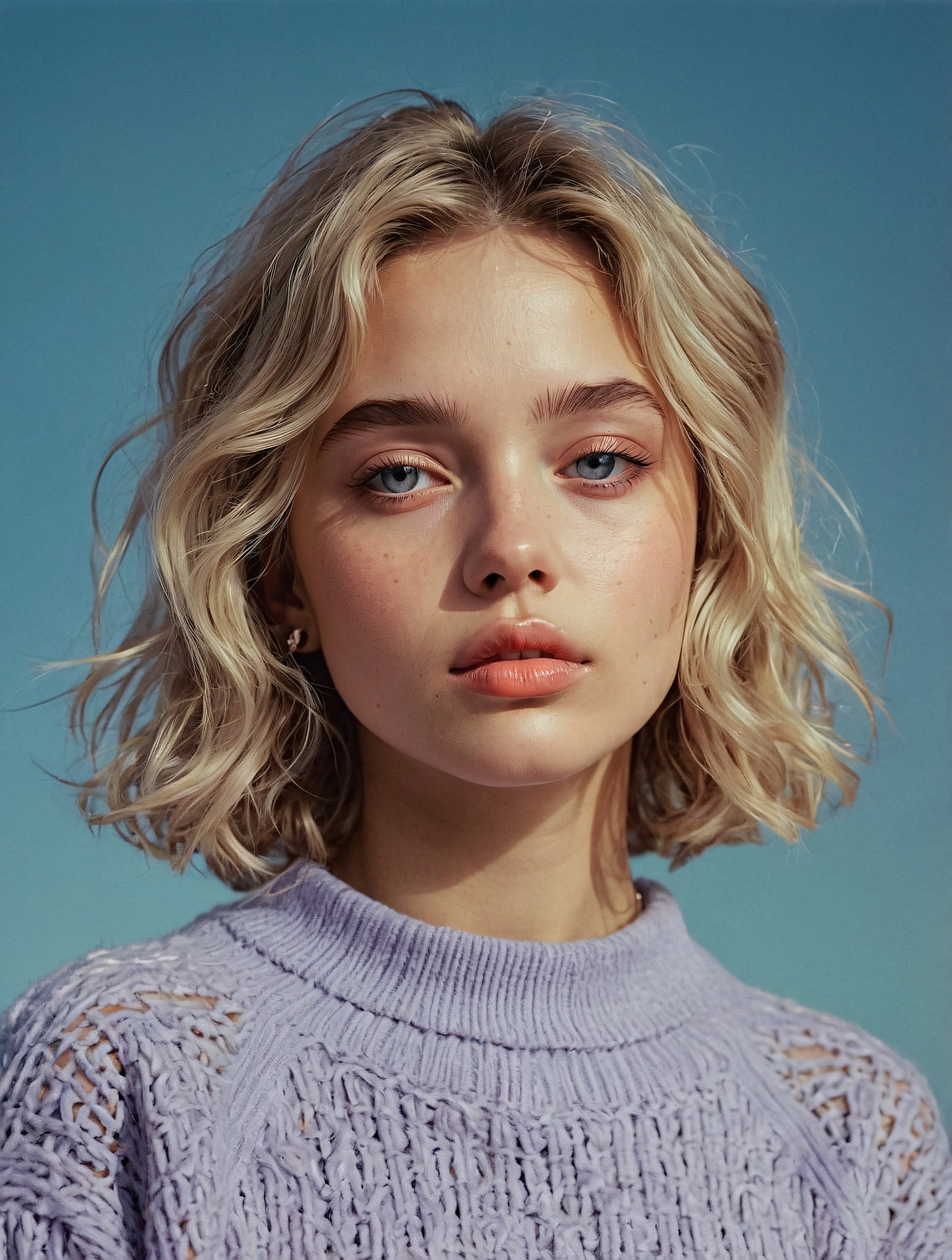 Portrait source image for AI bald filter