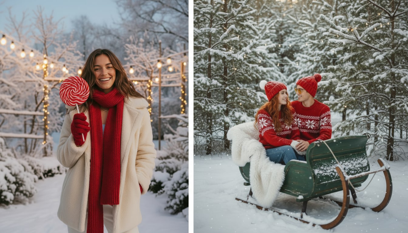 Side by side photo example: minimal collage layout