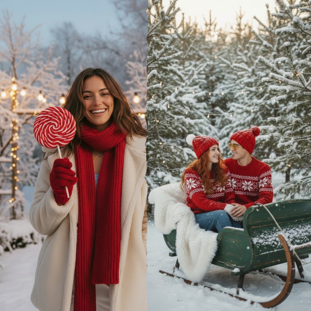 Side by side photo example: comparison with border