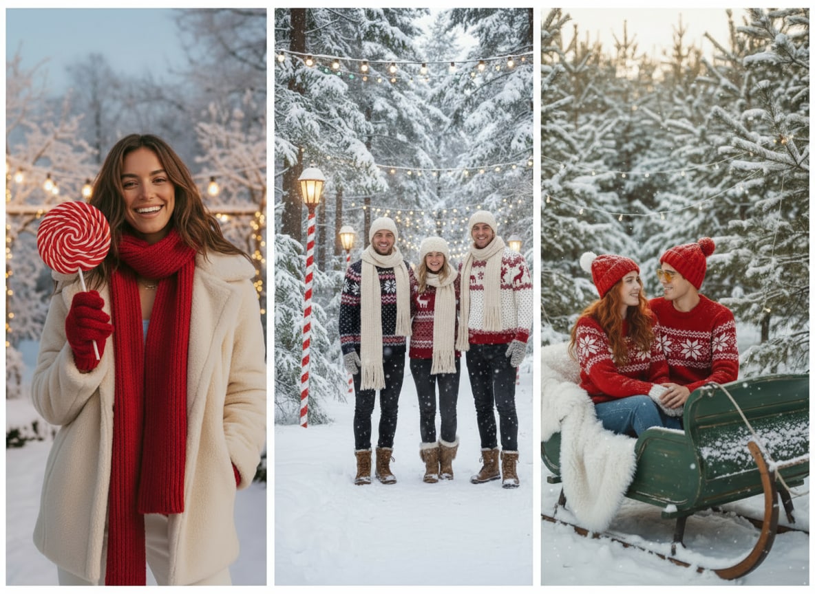 Side by side photo example: three-photo collage