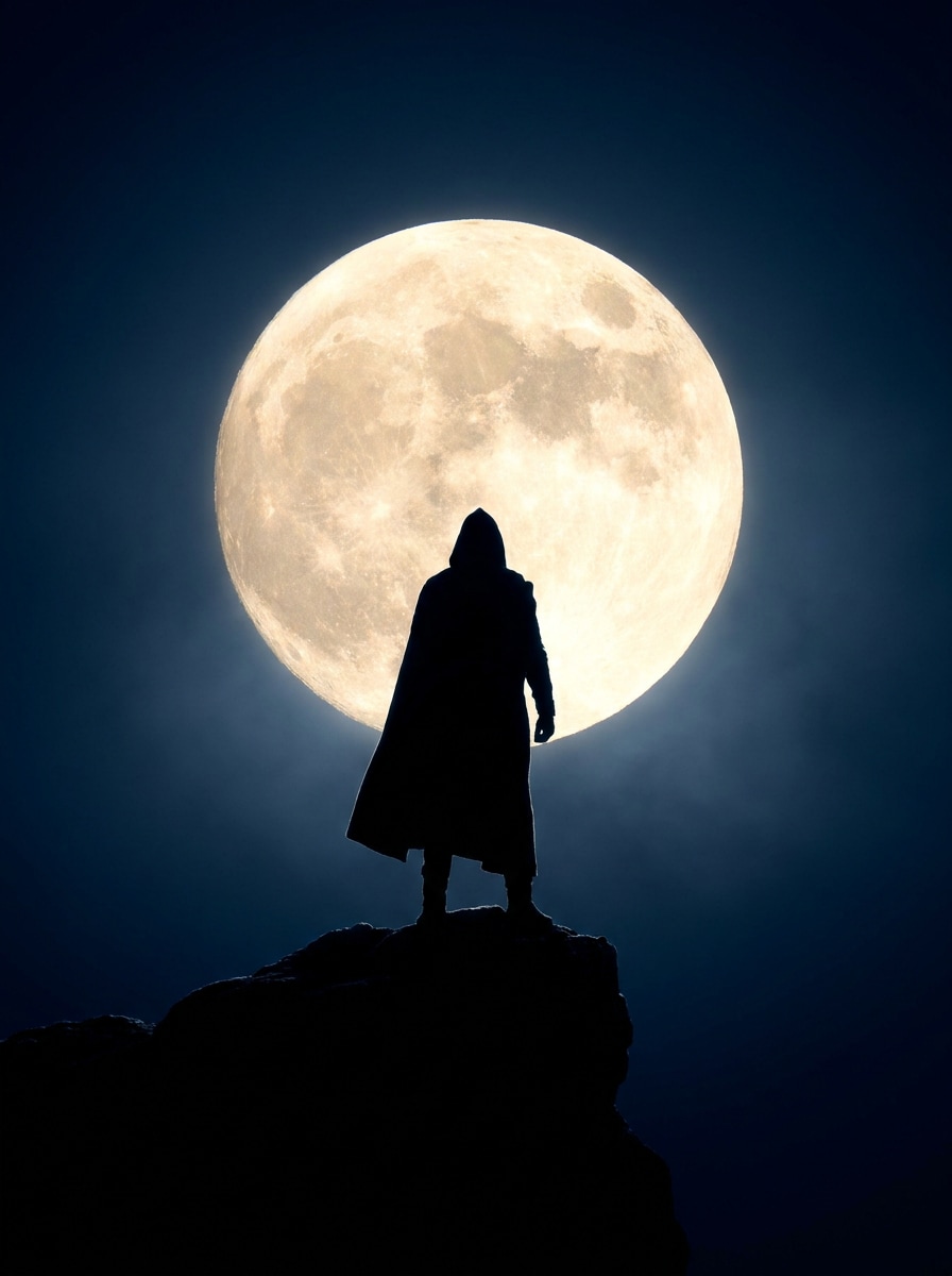 Silhouette Moon Backdrop