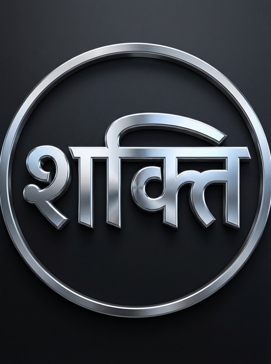 Silver Chrome Devanagari