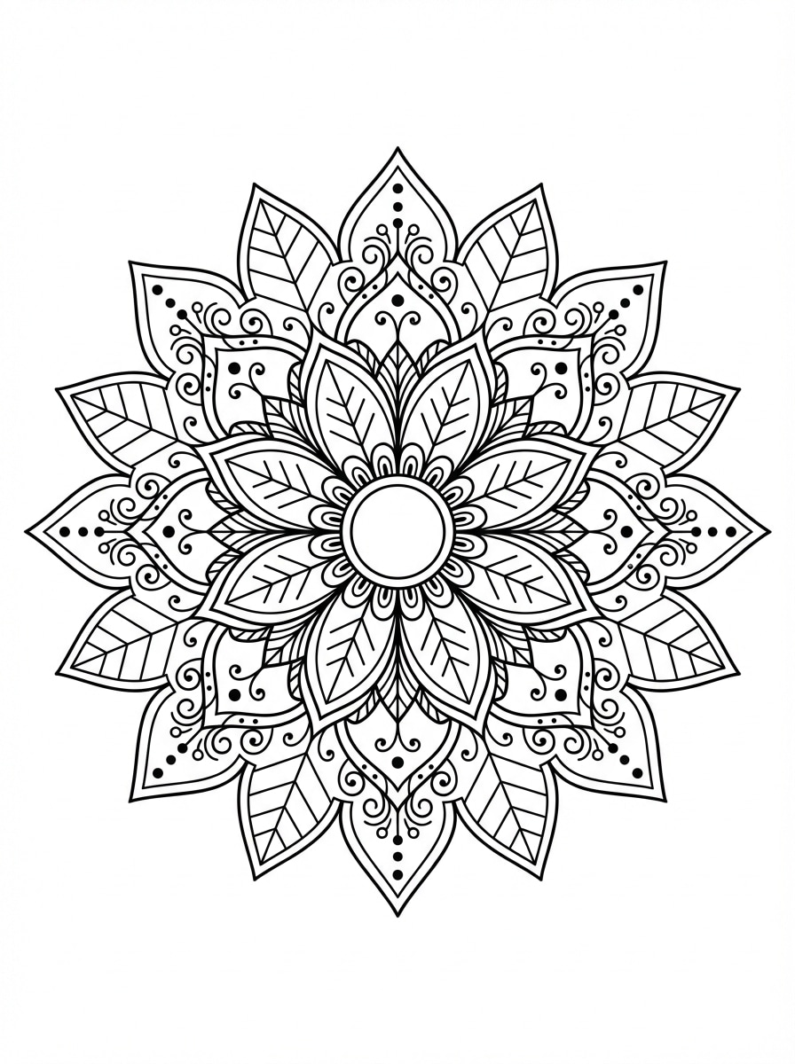 Simple Floral Mandala