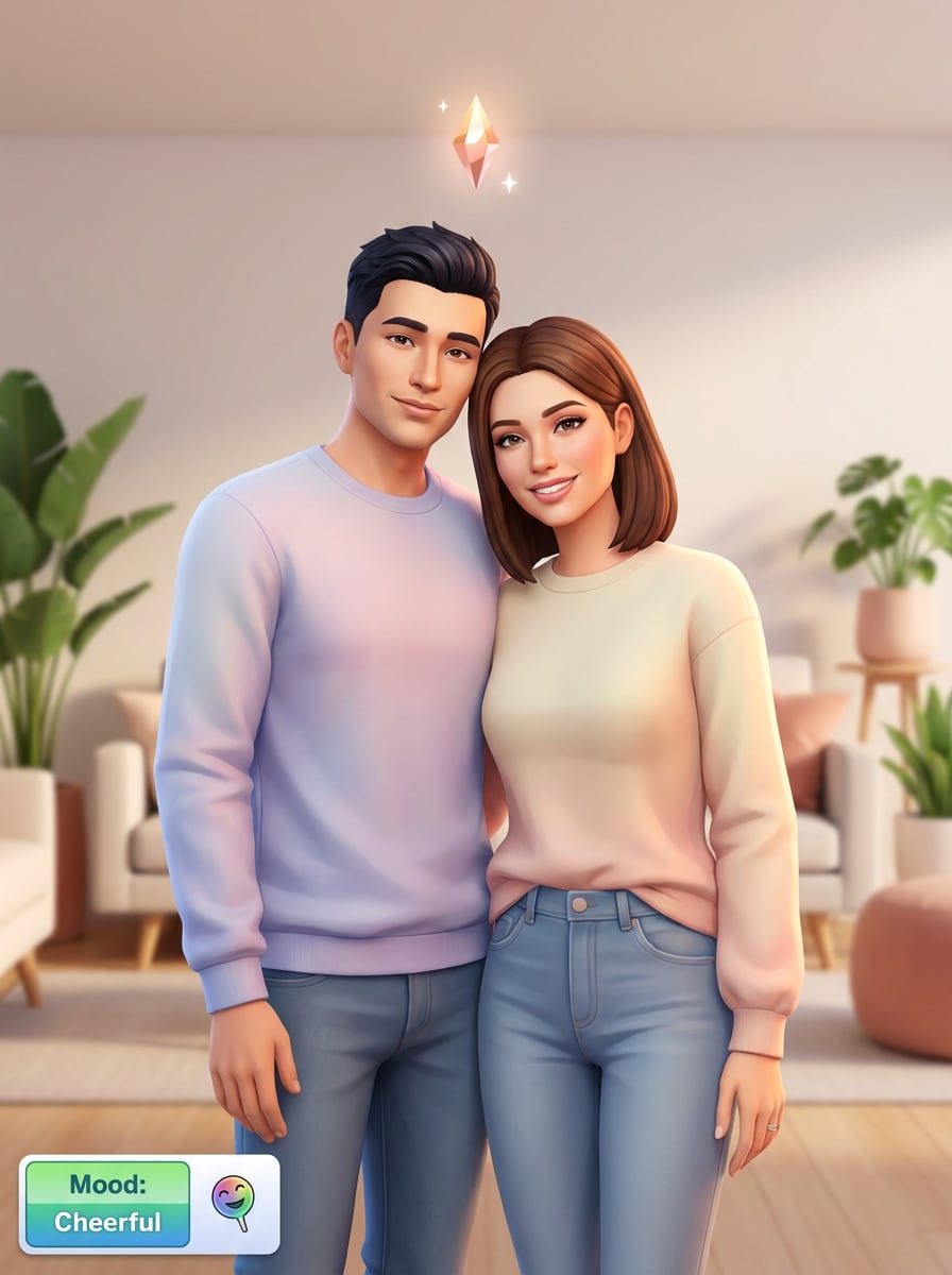 Sims Couple Portrait