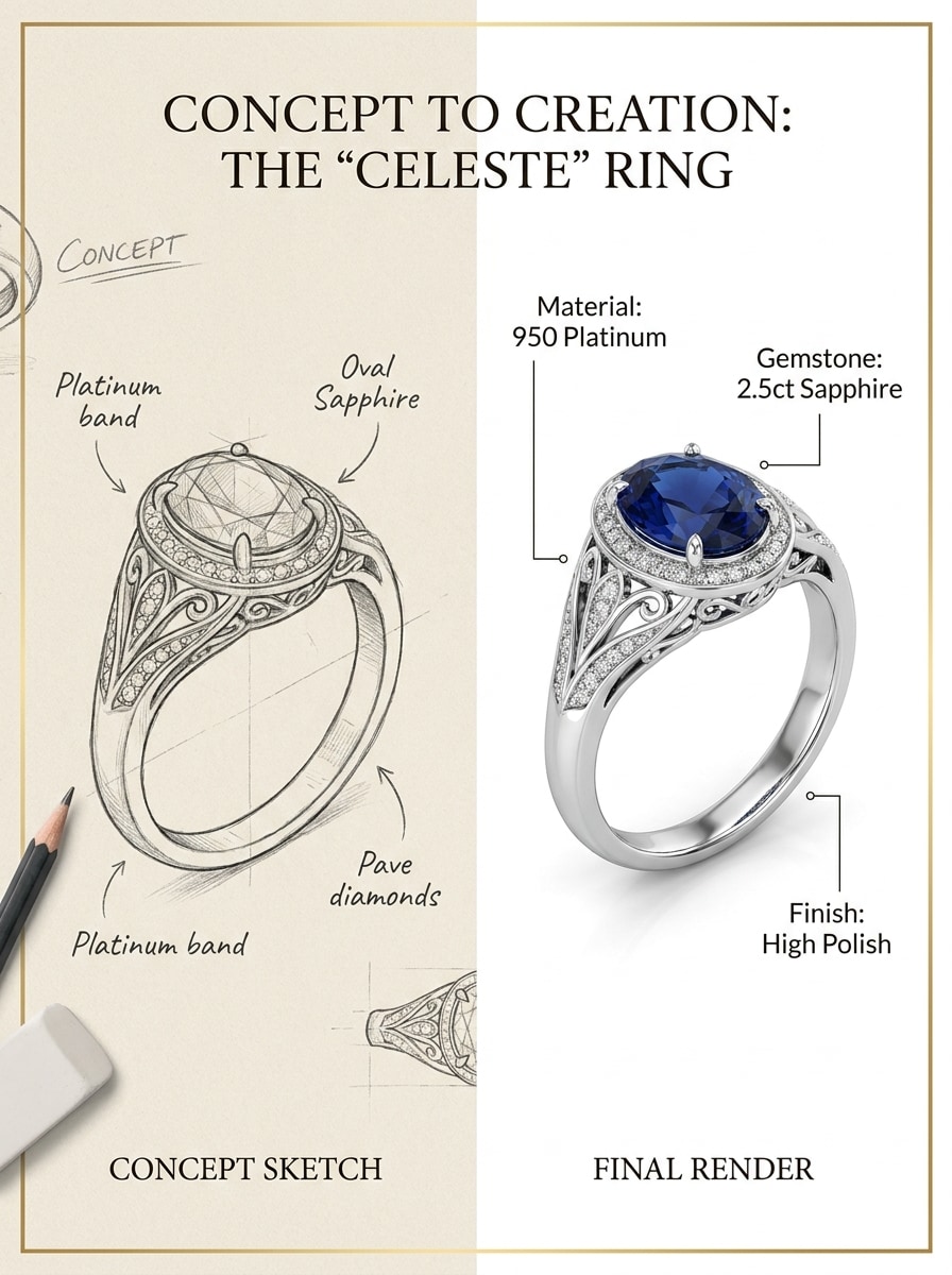 Sketch to Render Jewelry