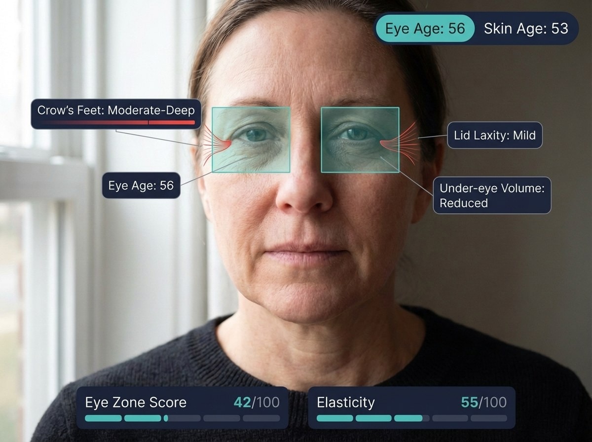After result for Eye Area Aging & Crow's Feet Detection