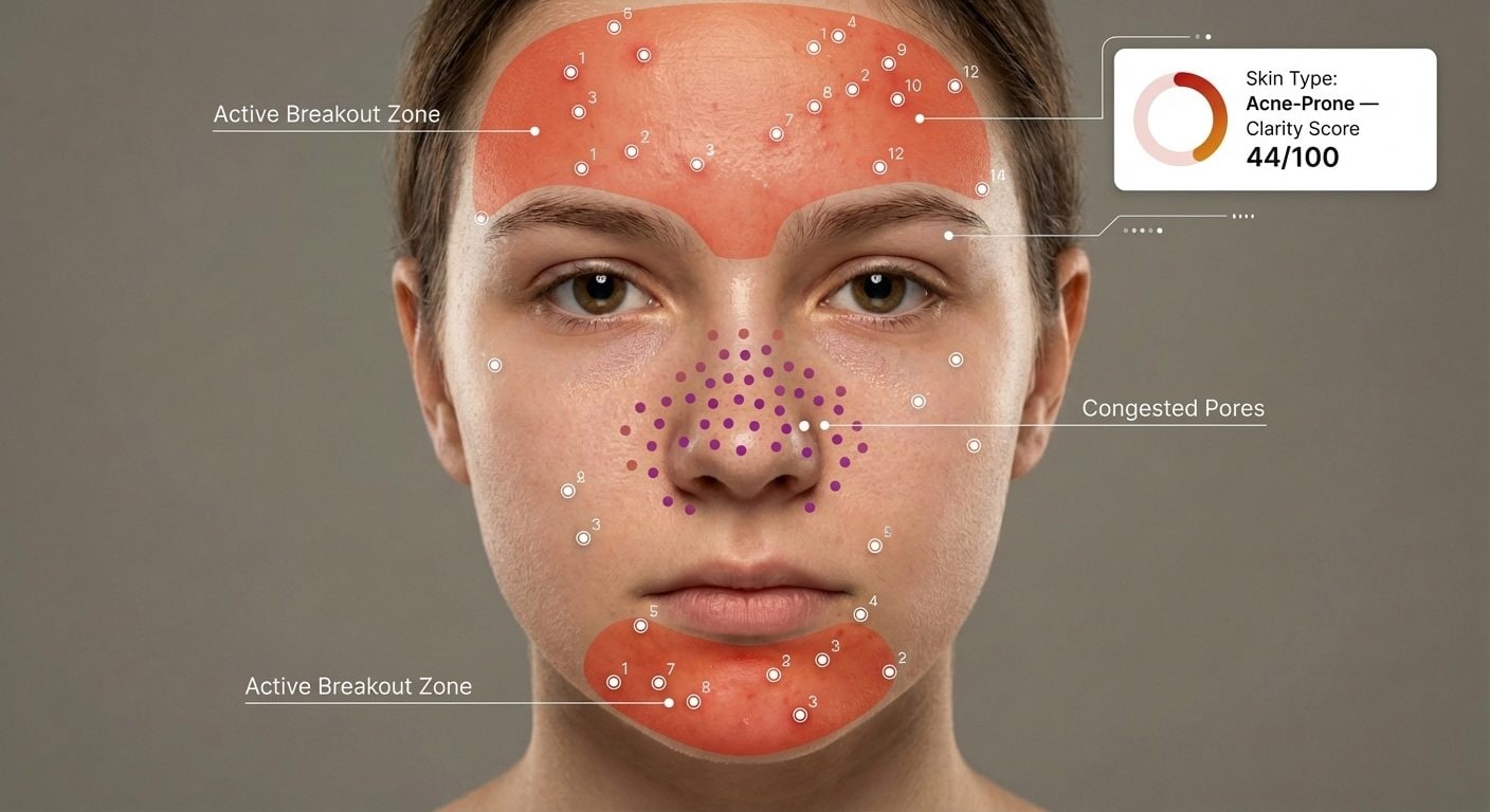 After result for Acne-Prone Skin Scan
