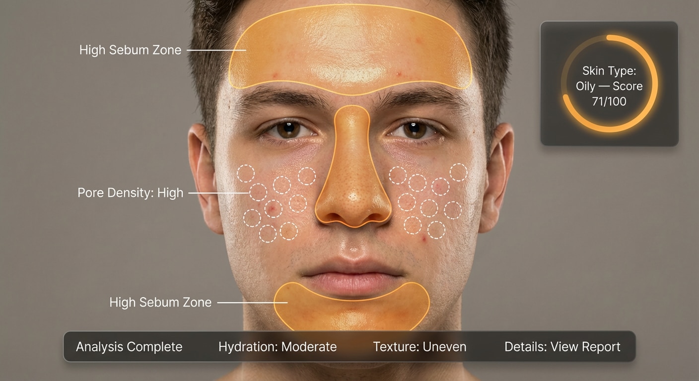 After result for Oily Skin Detection
