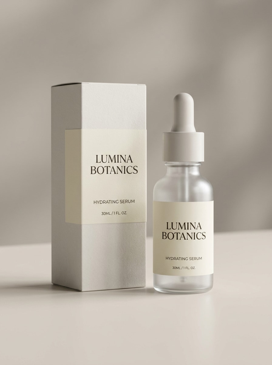Skincare Bottle and Carton