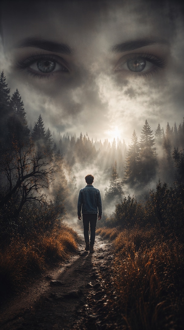 Forest Sky Eye Mystery sky eye ai photo editing prompt