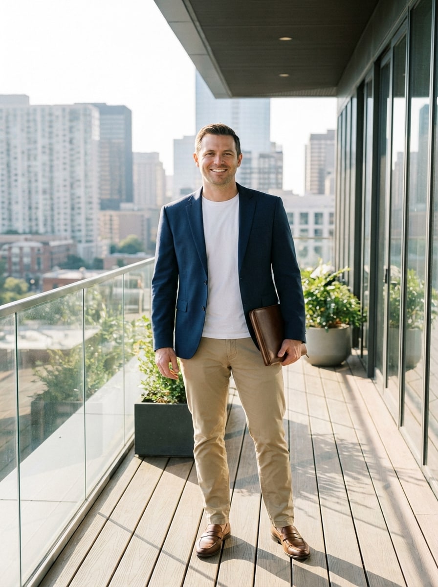 Smart casual blazer outfit