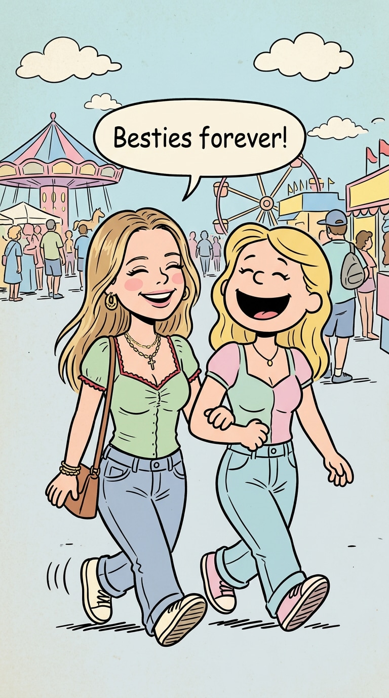 Best friends Snoopy-style comic snapshot