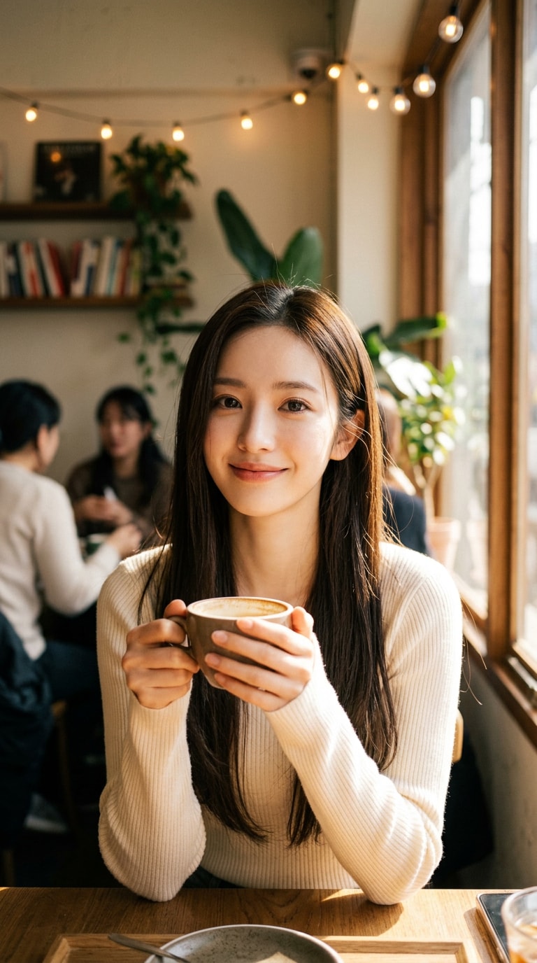 カフェっぽい雰囲気アイコンAI画像