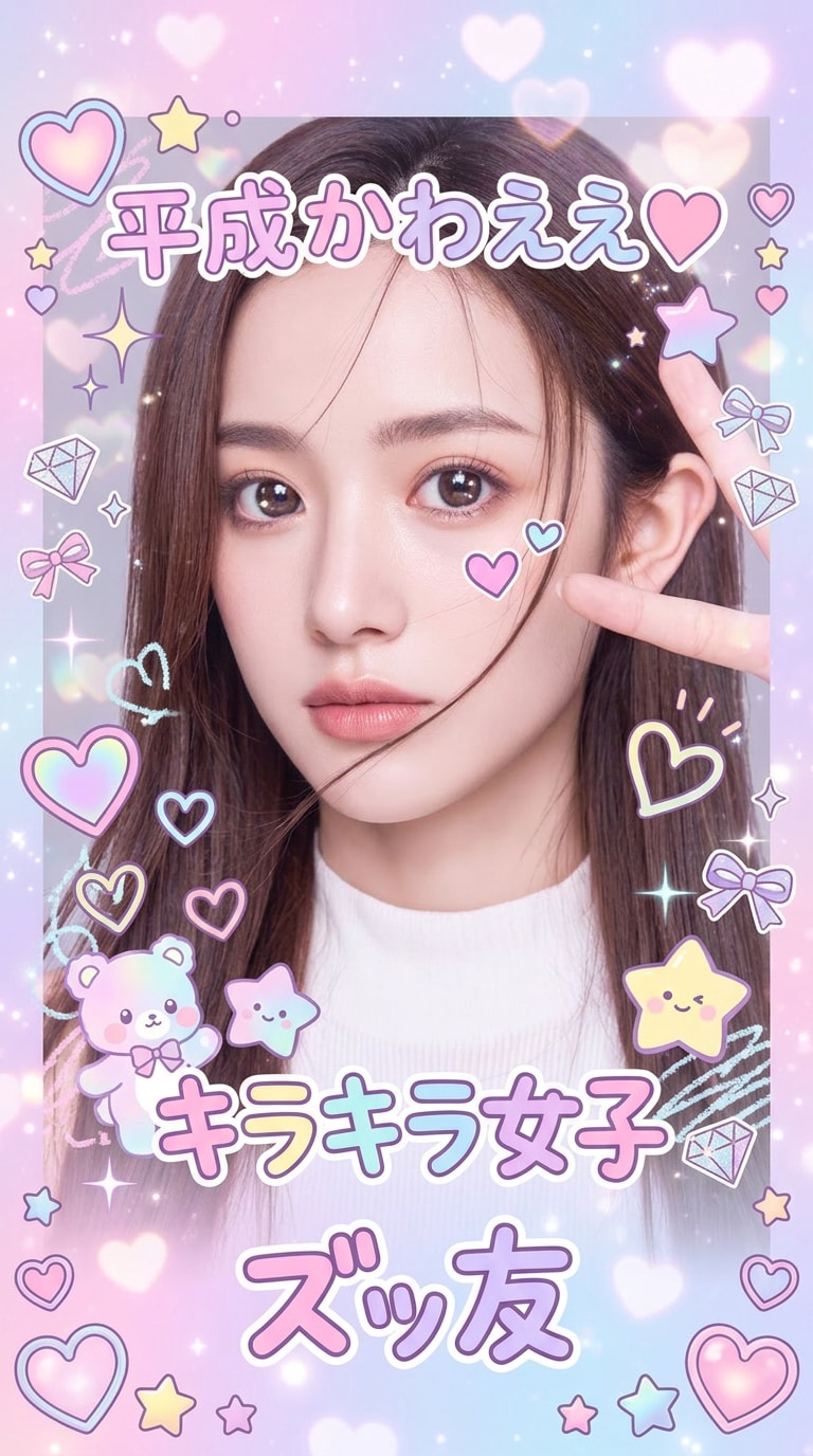 平成プリ風アイコンAI画像