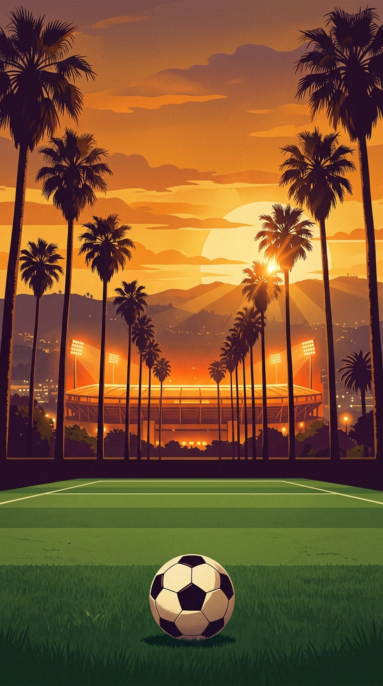 Los Angeles soccer wallpaper prompt