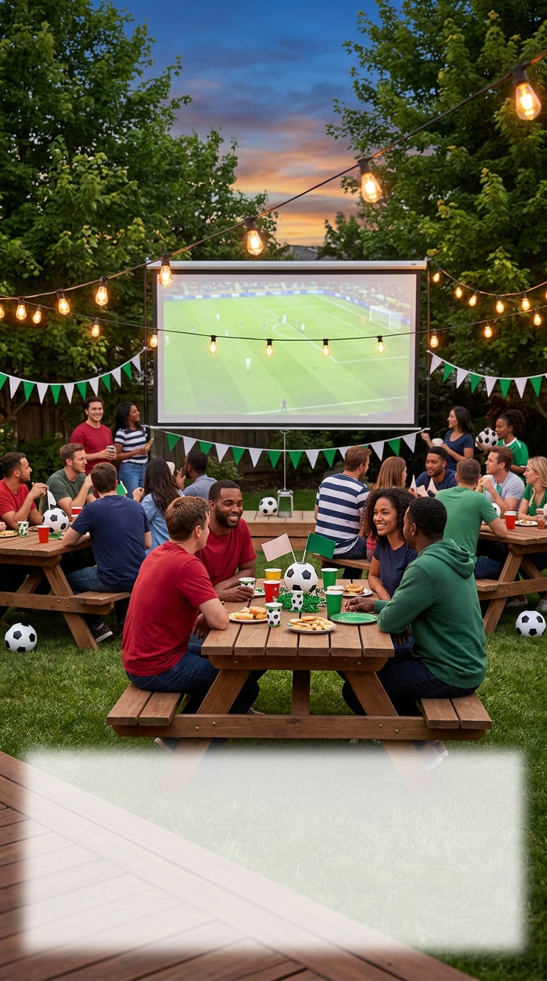 backyard soccer watch party flyer prompt