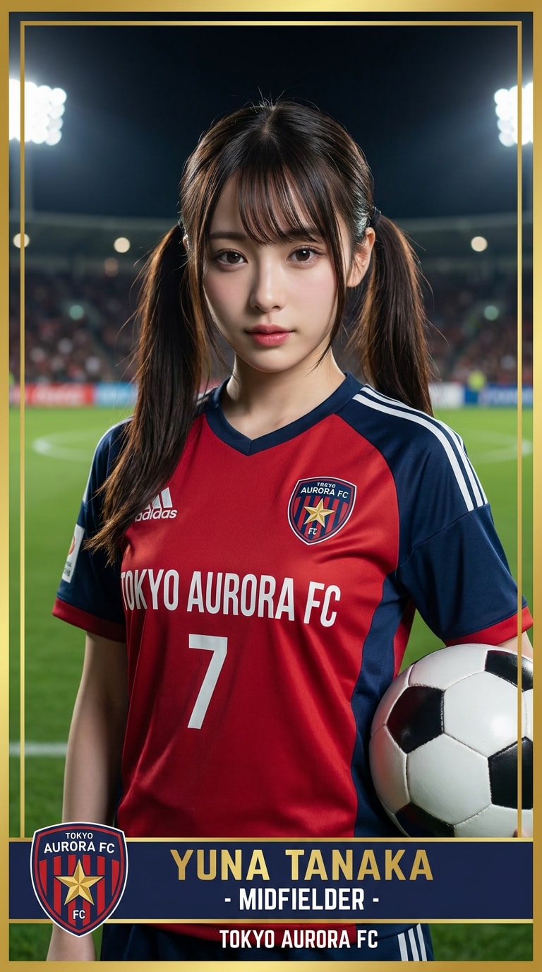 プロフィール画像サッカー選手風AI画像生成