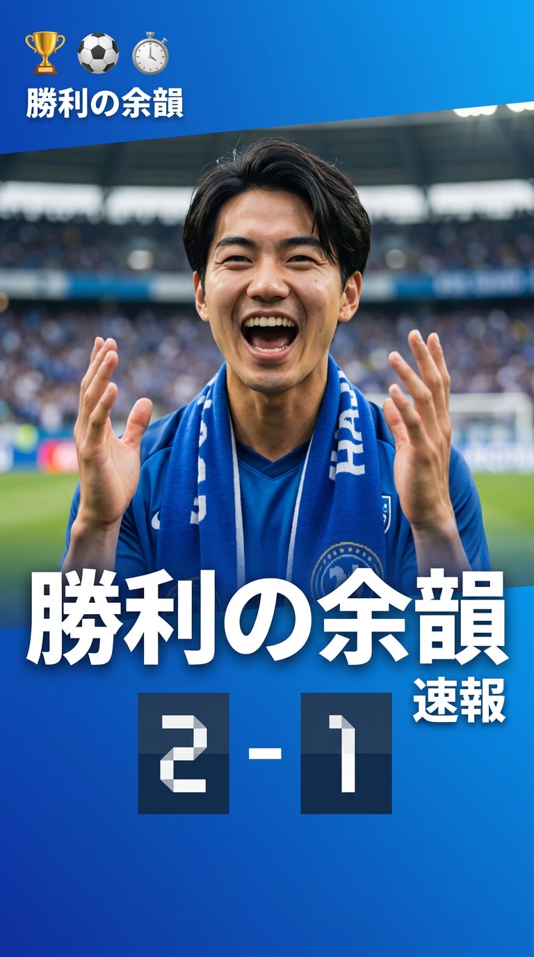 サッカーSNS速報サムネイルAI画像
