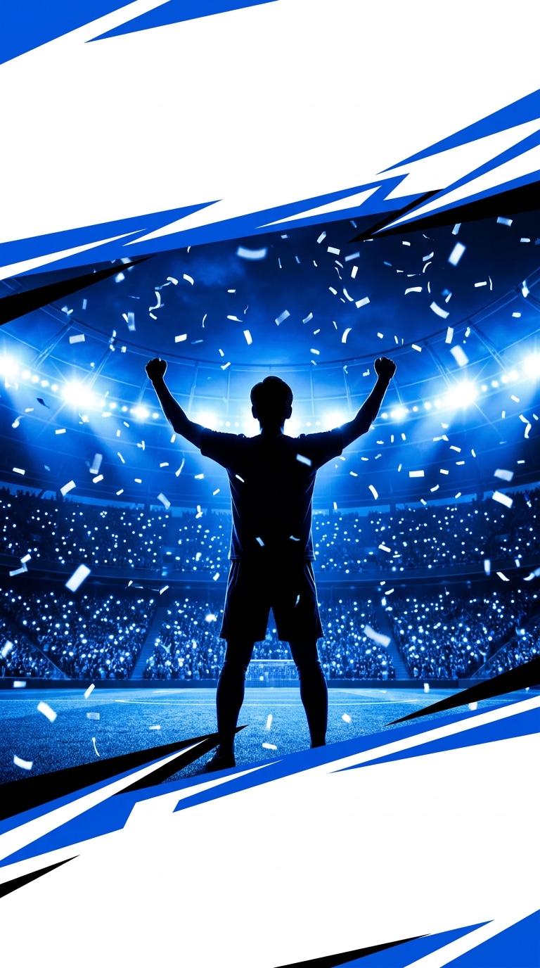 紙吹雪とサッカー応援AI画像