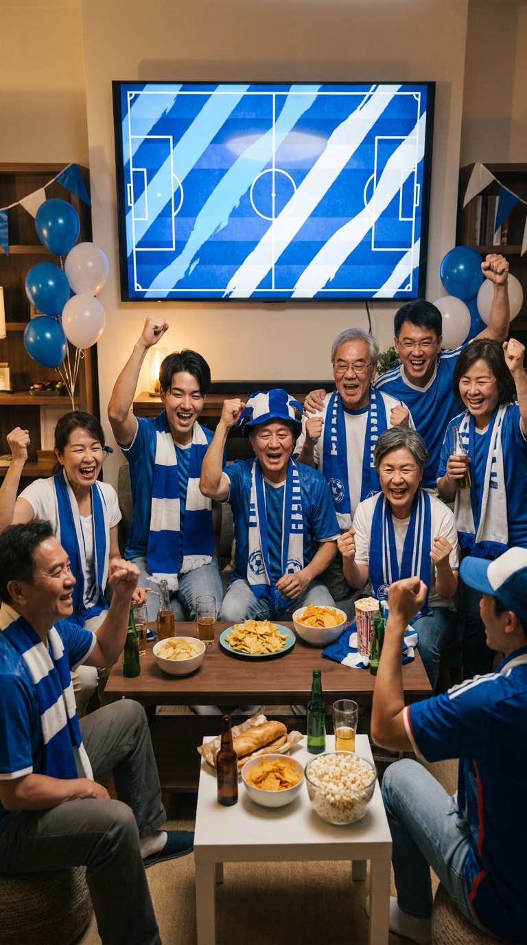 サッカー勝利SNS投稿AI画像