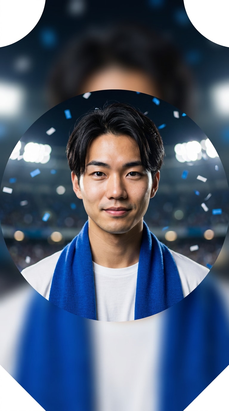 サッカーファンSNSアイコンAI画像