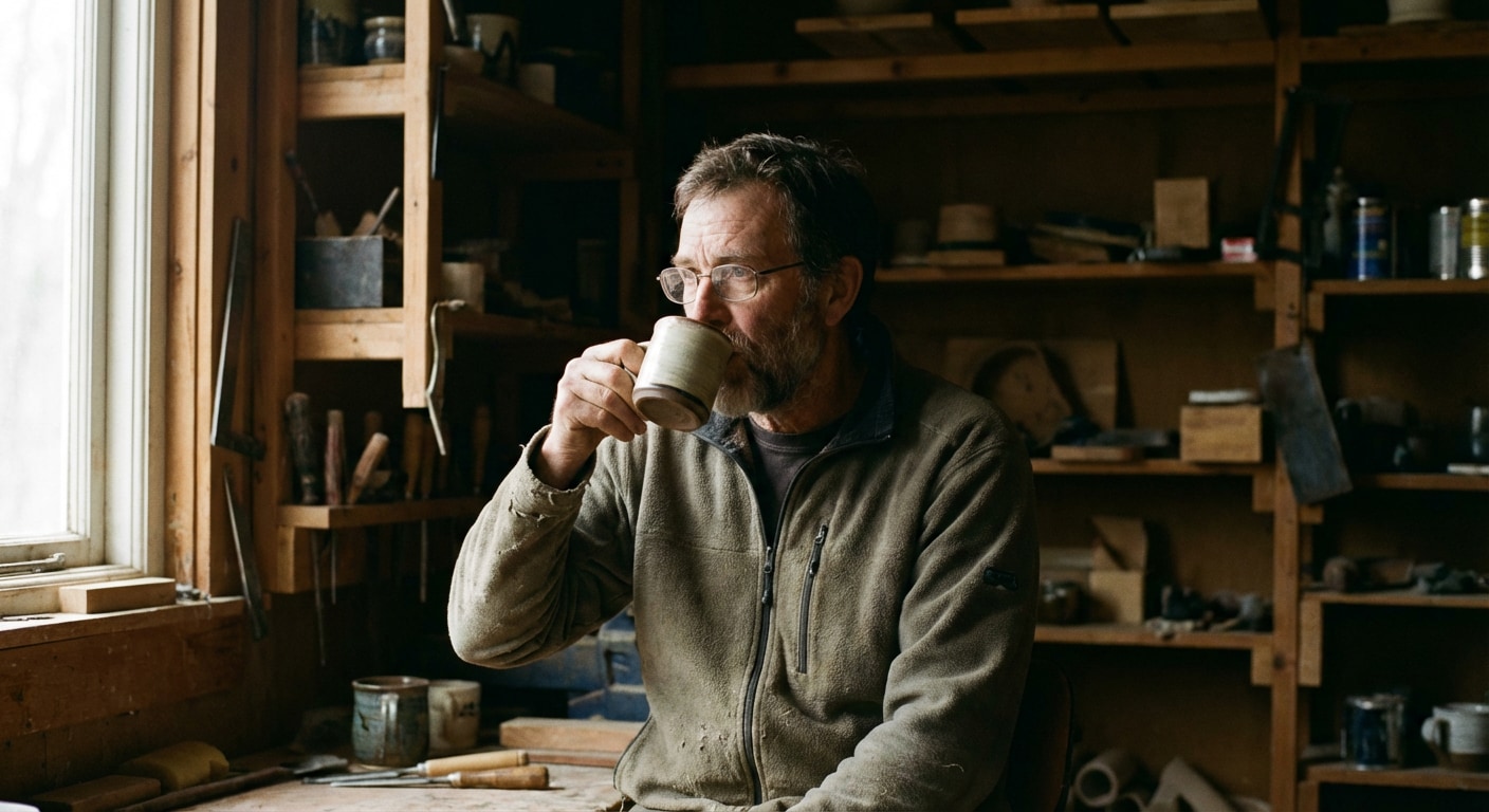 Before modern workspace portrait example