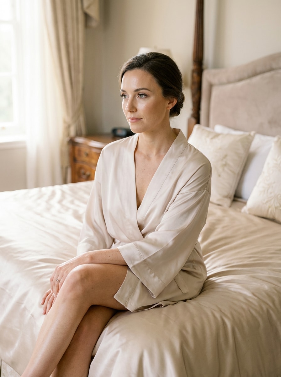 Soft Luxury Bedroom Portrait