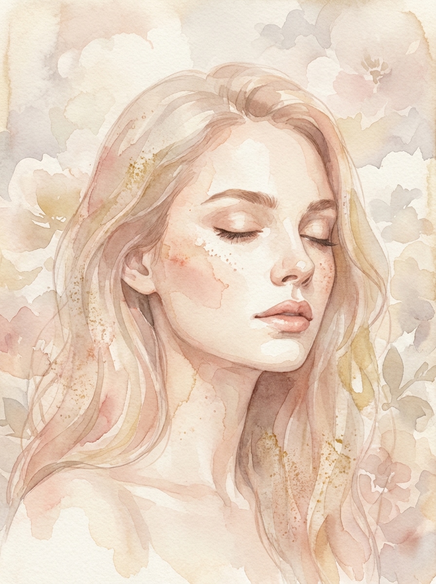 Soft Pastel Portrait Watercolor