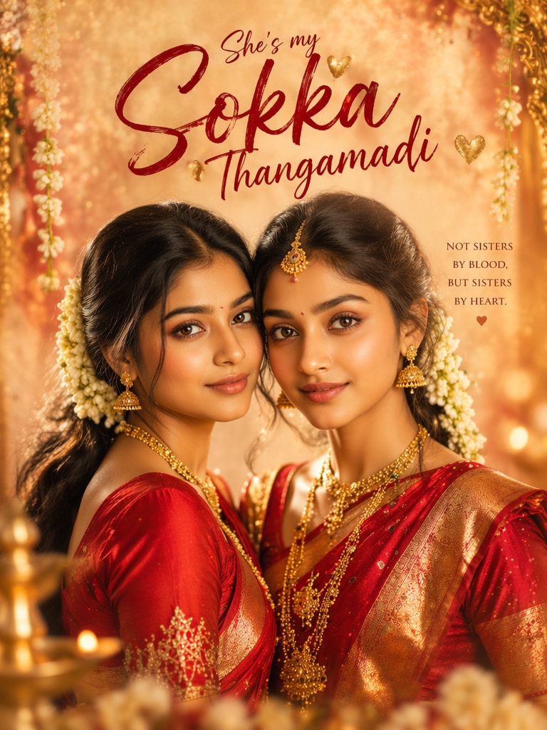 South Indian bridal Sokka Thangamadi prompt