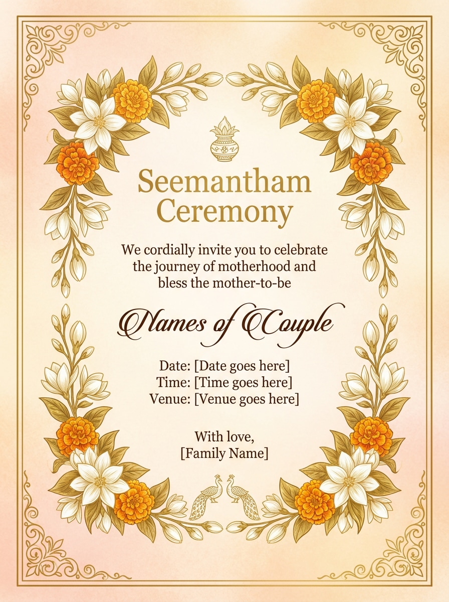 South Indian Floral Gold