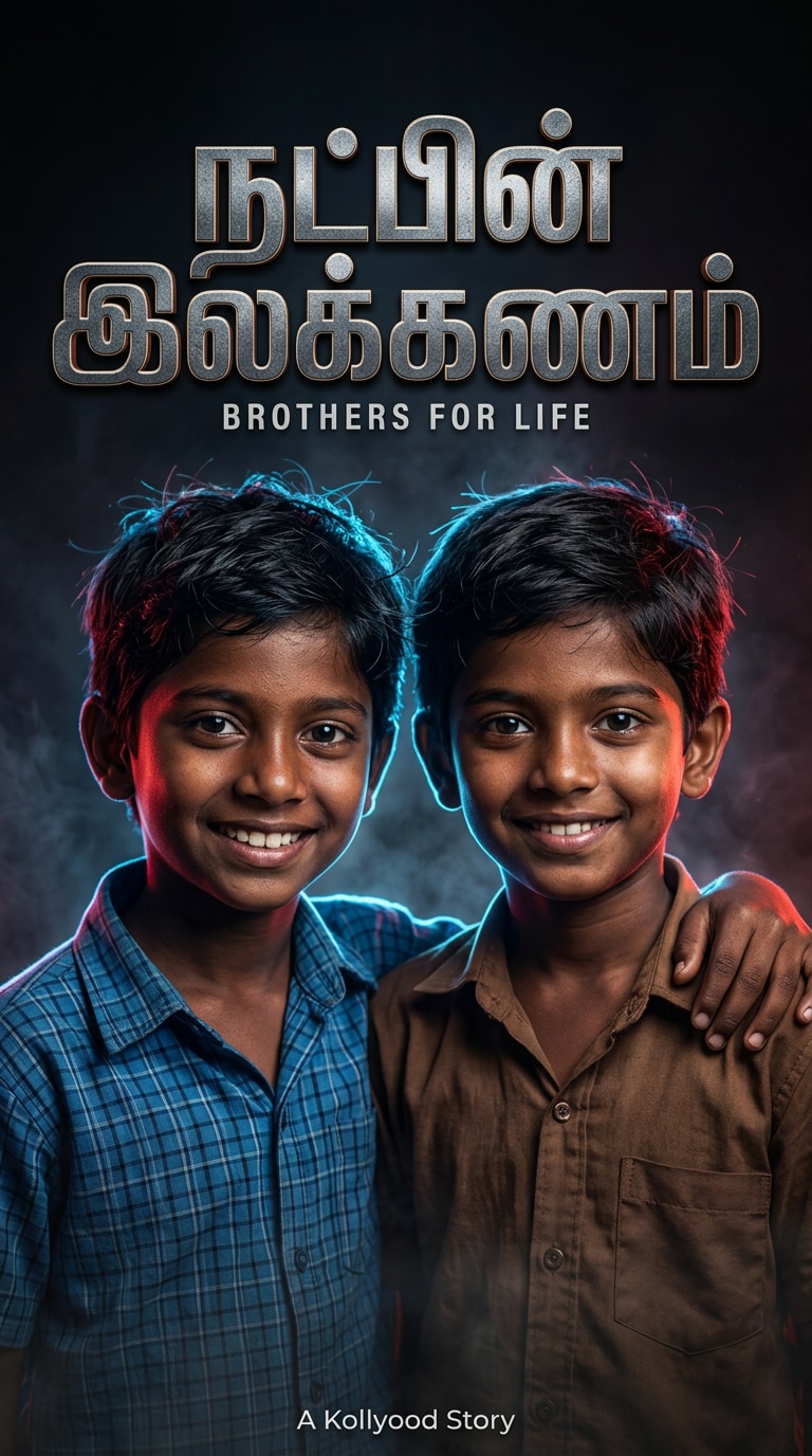 Bold Tamil Friendship Title Poster Prompt