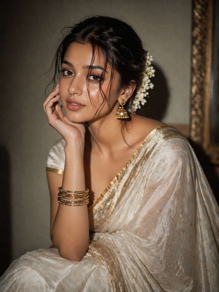 Soft Flash South Indian Portrait Prompt