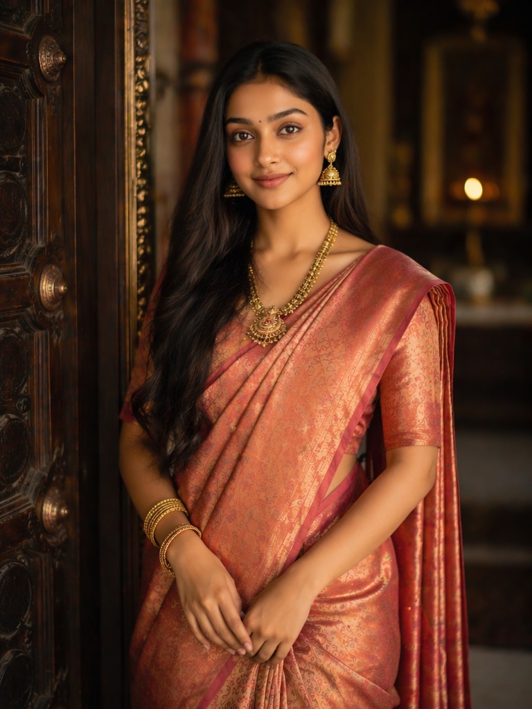 Traditional Tamil Girl AI Photo Prompt