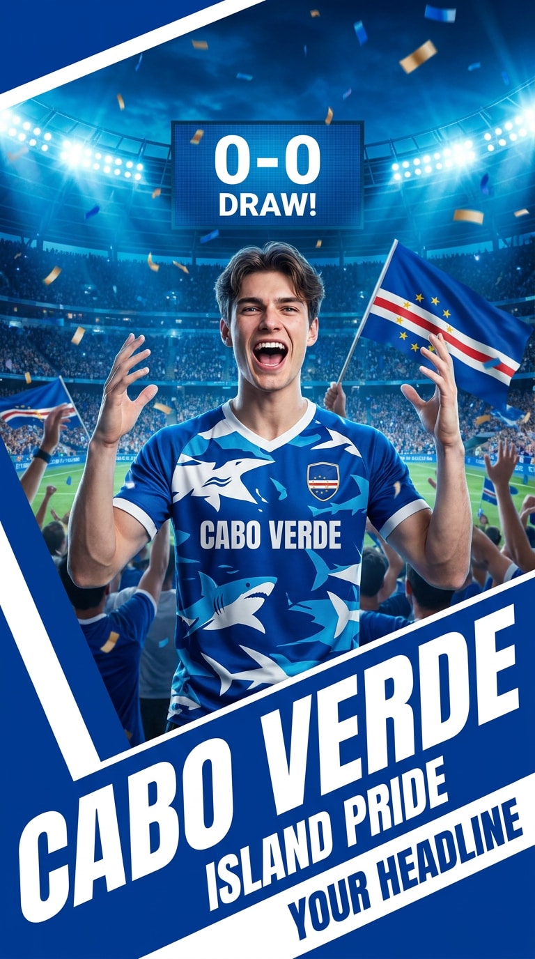 Blue Sharks supporter poster prompt