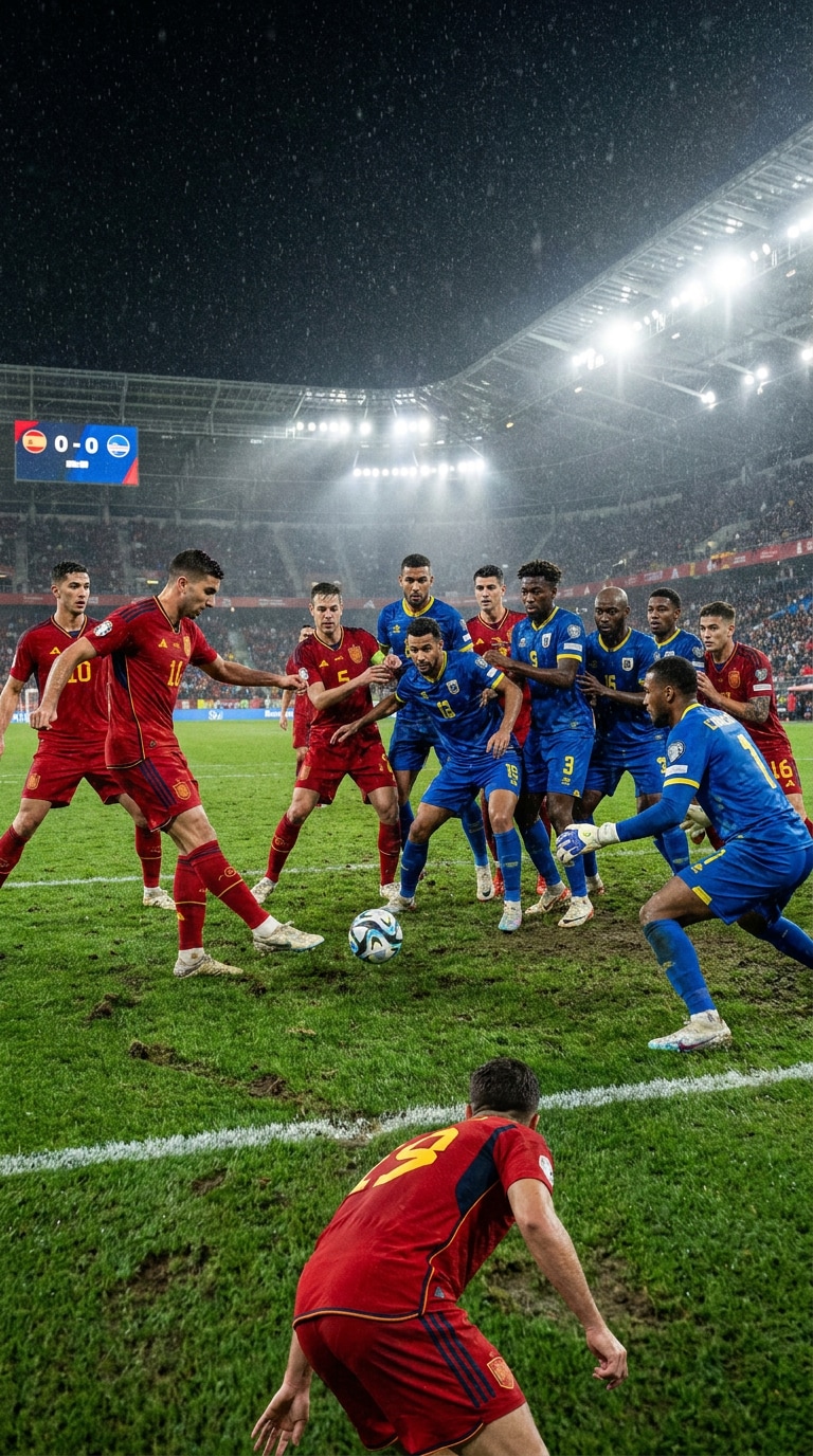 Spain attacking pressure AI image prompt