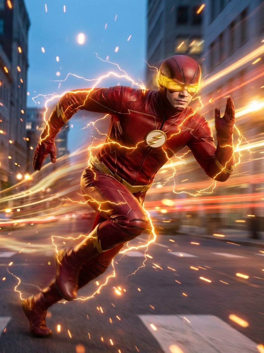 AI superhero generator speedster style