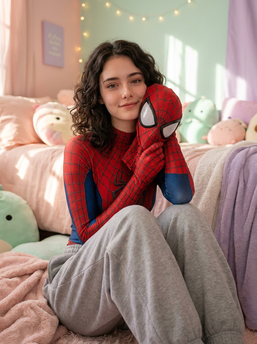 Soft pastel SpiderGirl Instagram prompt