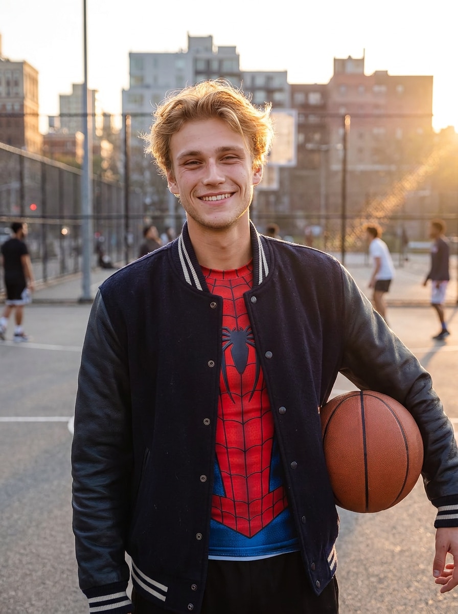 SpiderMan basketball court prompt