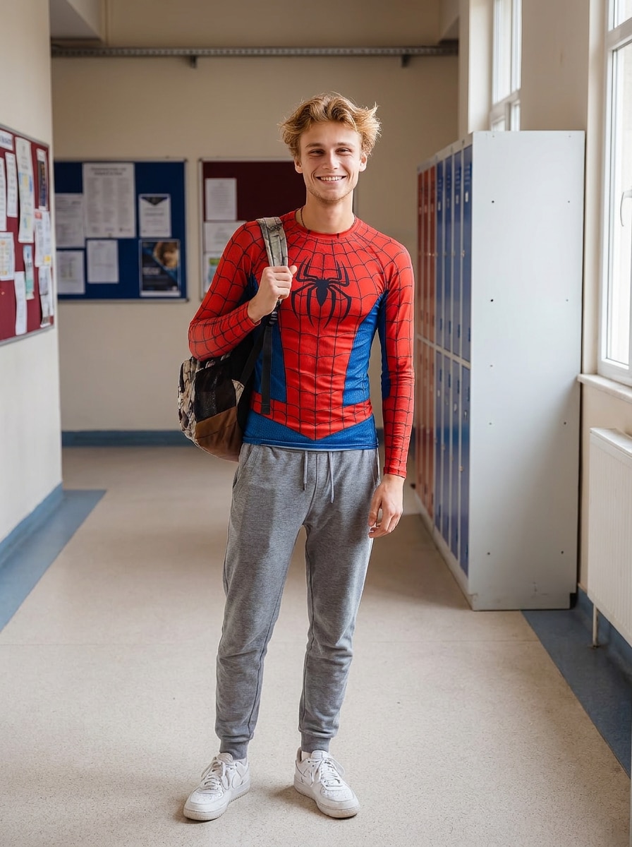 SpiderMan college boy prompt