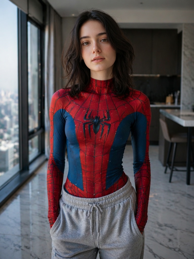 Luxury apartment SpiderGirl prompt