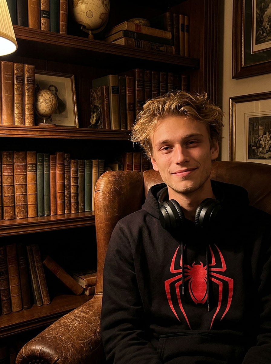 Dark academia SpiderMan edit prompt