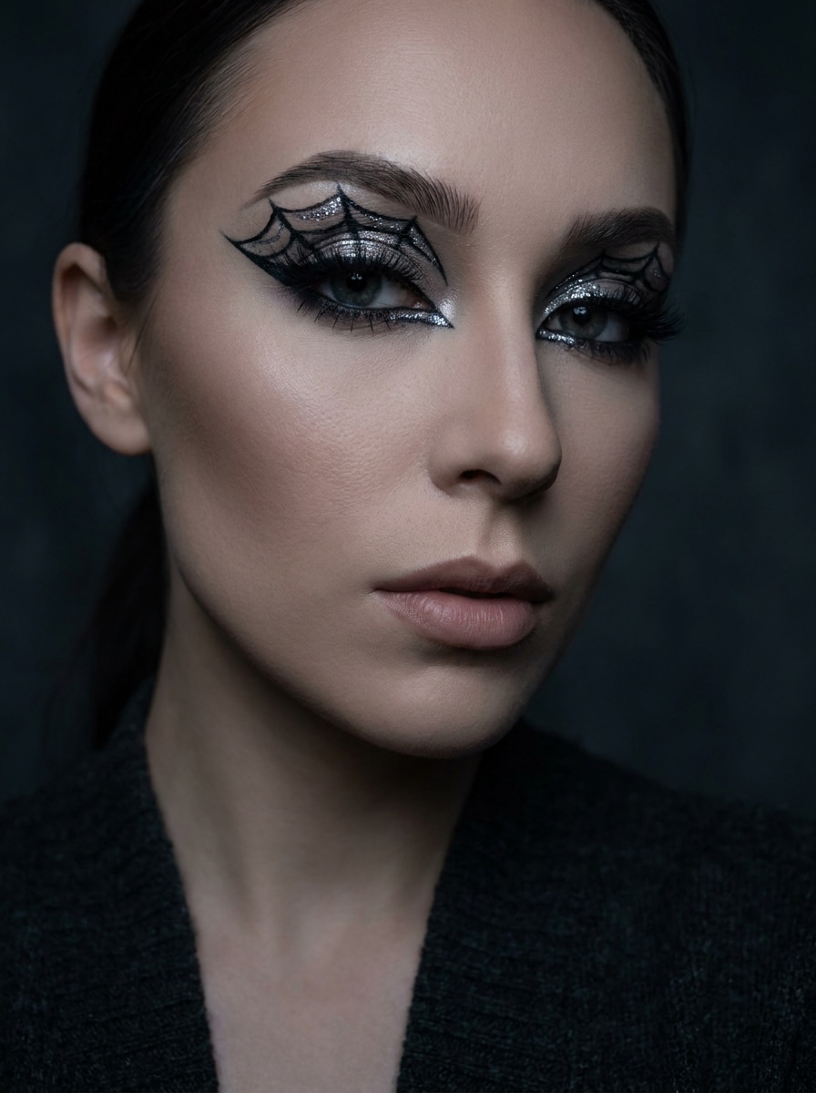 Spiderweb Eye Makeup